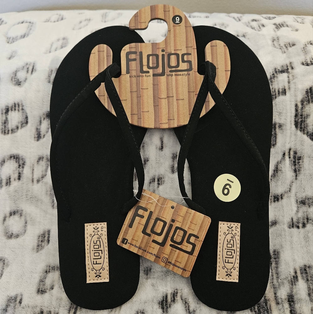 Flojos Classic Black Sandals